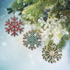 Outlet ⭐ Assorted Wood Snowflake Ornament by Ashland® 🔔 -Ashland Sales 10697717 2