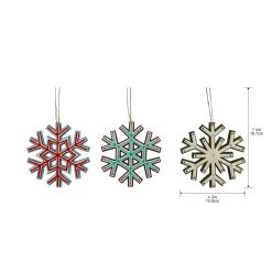 Outlet ⭐ Assorted Wood Snowflake Ornament by Ashland® 🔔 -Ashland Sales 10697717 3