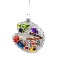 Promo 🌟 Multicolor Glass Painter's Palette Ornament by Ashland® 🎉 -Ashland Sales 10697806 2