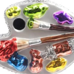 Promo 🌟 Multicolor Glass Painter's Palette Ornament by Ashland® 🎉 -Ashland Sales 10697806 3