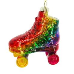 Budget 💯 3.8'' Rainbow Skate Glass 🎄 Christmas Ornament by Ashland® 💯 -Ashland Sales 10697812 2
