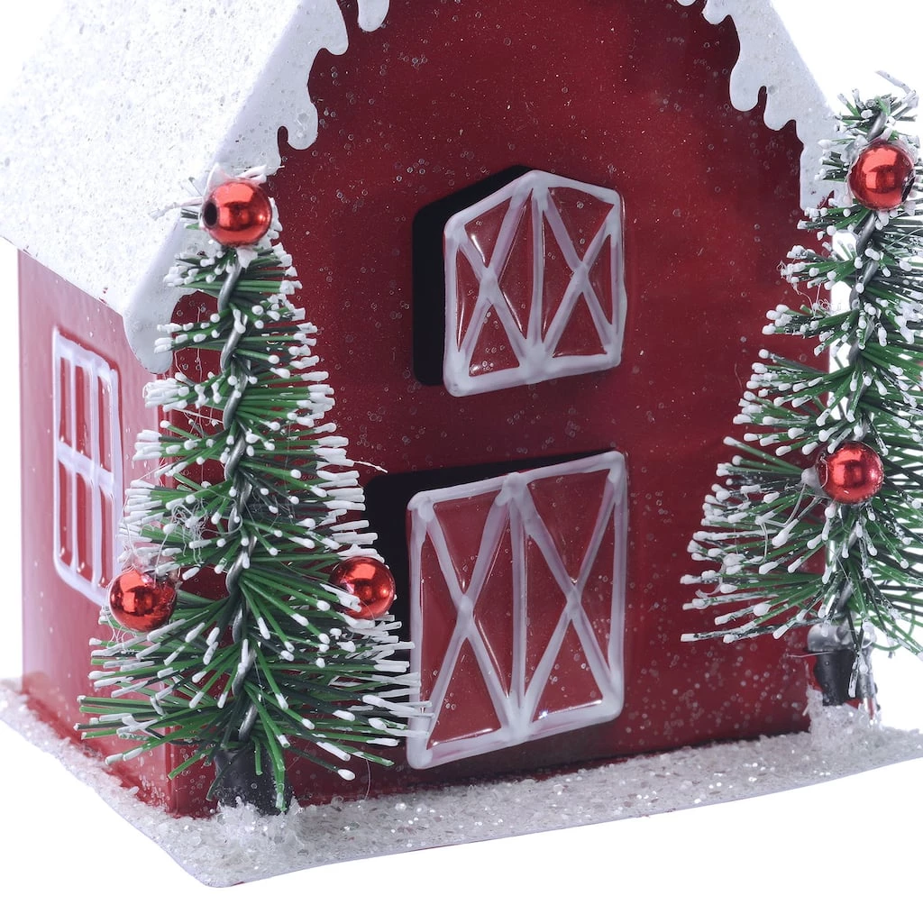 Budget ❤️ 3.25'' Red Barn Metal 🎄 Christmas Ornament by Ashland® ⌛ 4 Budget ❤️ 3.25'' Red Barn Metal 🎄 Christmas Ornament by Ashland® ⌛ - Image 2