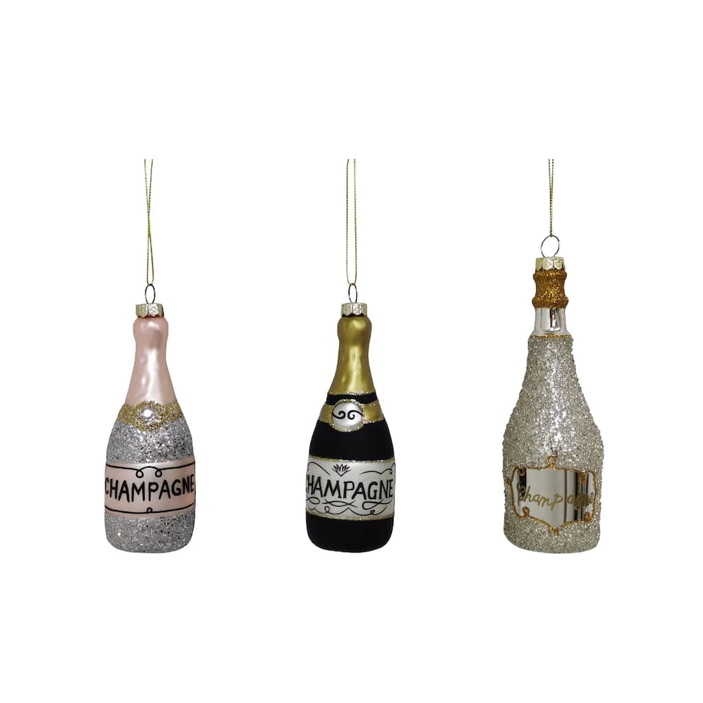 Flash Sale 🛒 Assorted Glass Champagne Ornament by Ashland® ✔️ 3 Flash Sale 🛒 Assorted Glass Champagne Ornament by Ashland® ✔️