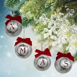Discount ✨ Assorted Galvanized Monogram Ball Ornament by Ashland® ✔️ -Ashland Sales 10698217 2