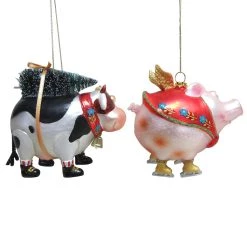 Buy 👏 Assorted Glass 🎅 Christmas Farm Animal Ornament by Ashland® 🌟 -Ashland Sales 10698355 2