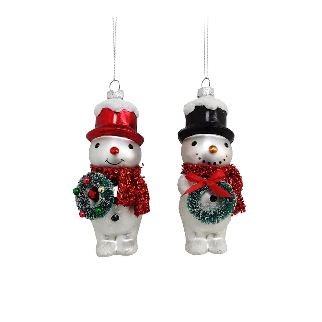 Buy 🌟 Assorted Glass Vintage Snowman Ornament by Ashland® ❤️ 3 Buy 🌟 Assorted Glass Vintage Snowman Ornament by Ashland® ❤️