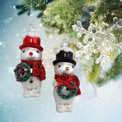 Buy 🌟 Assorted Glass Vintage Snowman Ornament by Ashland® ❤️ 7 Buy 🌟 Assorted Glass Vintage Snowman Ornament by Ashland® ❤️ -Ashland Sales 10698388 2