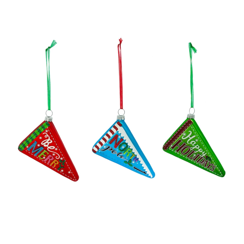 Buy ⌛ Assorted Glass Pennant Ornament by Ashland® 🎉 3 Buy ⌛ Assorted Glass Pennant Ornament by Ashland® 🎉
