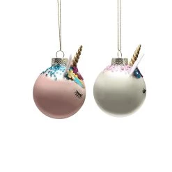 Outlet 🤩 Assorted 4" Glass Unicorn Ball Ornament by Ashland® 🤩 -Ashland Sales 10698447 3