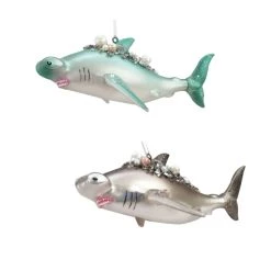 Promo 😉 Assorted Glass Shark Ornament by Ashland® ❤️ -Ashland Sales 10698464 2
