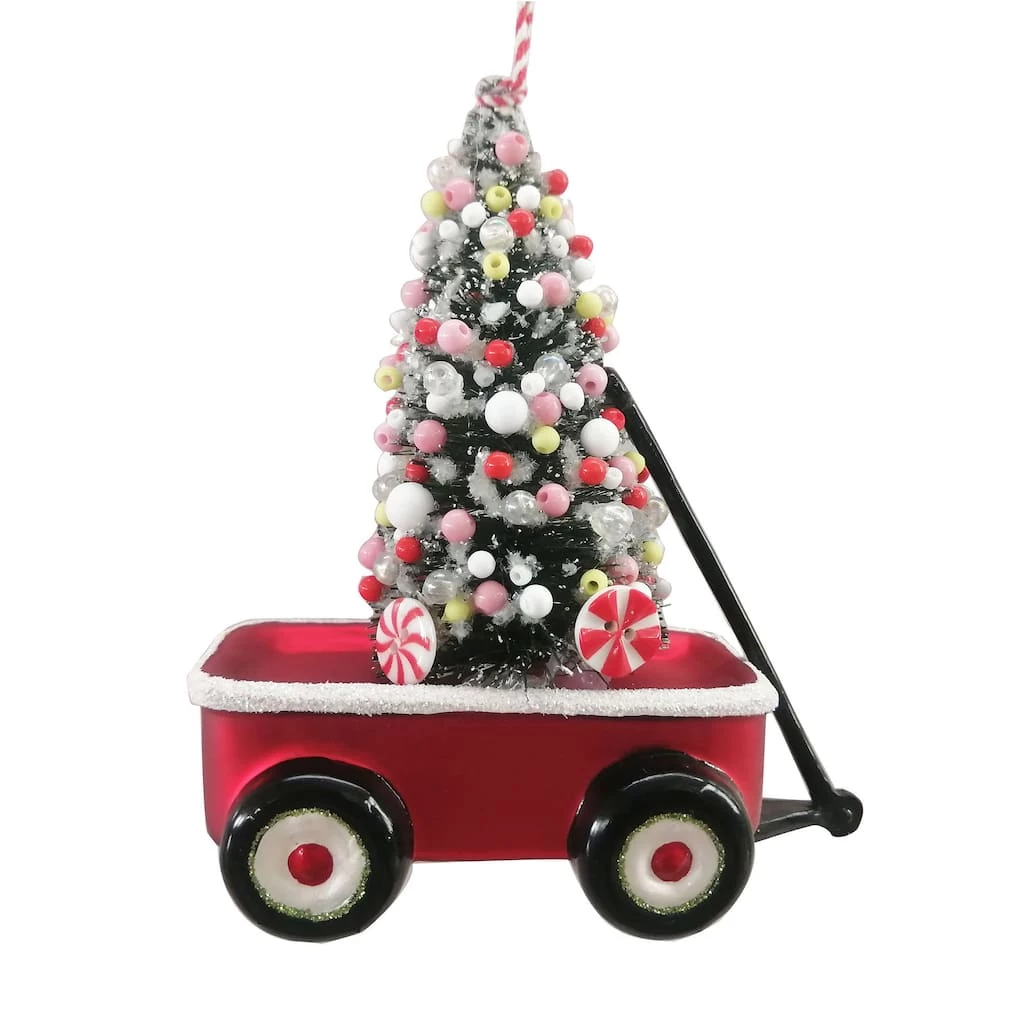 Brand new ✨ Glass Wagon with Tree Ornament by Ashland® ⌛ 3 Brand new ✨ Glass Wagon with Tree Ornament by Ashland® ⌛