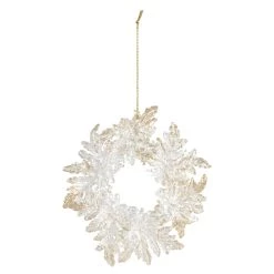 Cheapest 👏 Clear & Glittery Gold Wreath Ornament by Ashland® ⌛