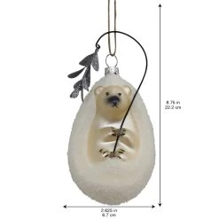Hot Sale 🌟 White Glass Hedgehog Ornament by Ashland® 🛒 -Ashland Sales 10698525 3