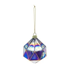 Best deal 🔥 Assorted 4.5'' Geometric Diamond Glass ❄ Christmas Ornament by Ashland® 🌟 -Ashland Sales 10698586 3