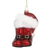 Brand new 😍 Glass 🥾 Boots with Santa Hat Ornament by Ashland® 🎄 Christmas 🔥 -Ashland Sales 10698635 1
