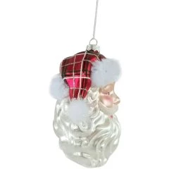 Best Pirce 💯 5" Glass Santa Head Ornament by Ashland® 🎁 -Ashland Sales 10698640 2