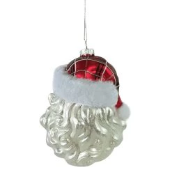 Best Pirce 💯 5" Glass Santa Head Ornament by Ashland® 🎁 -Ashland Sales 10698640 3