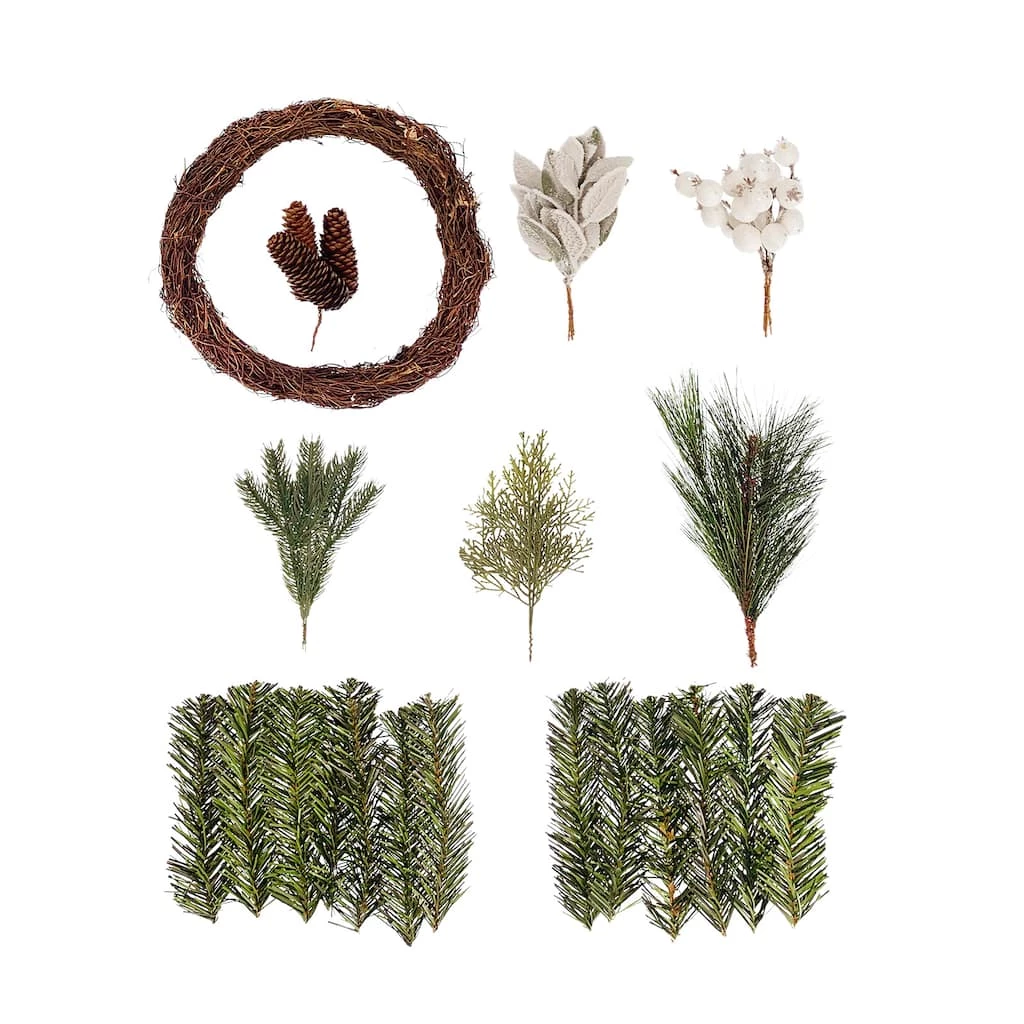 Budget 🌟 DIY White Berry, Pine Leaf & Pinecone Wreath Kit by Ashland® 🛒 4 Budget 🌟 DIY White Berry, Pine Leaf & Pinecone Wreath Kit by Ashland® 🛒 - Image 2