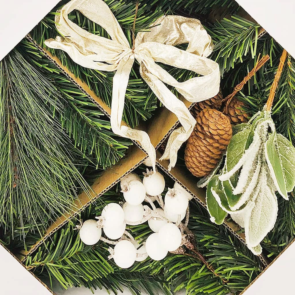 Budget 🌟 DIY White Berry, Pine Leaf & Pinecone Wreath Kit by Ashland® 🛒 5 Budget 🌟 DIY White Berry, Pine Leaf & Pinecone Wreath Kit by Ashland® 🛒 - Image 3