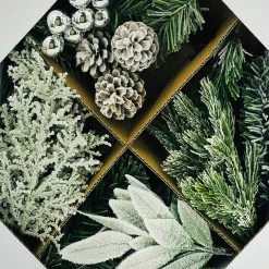 Outlet ❤️ DIY Flocked Pinecone & Leaf Wreath with Silver Ornaments Kit by Ashland® 🤩 -Ashland Sales 10698662 3