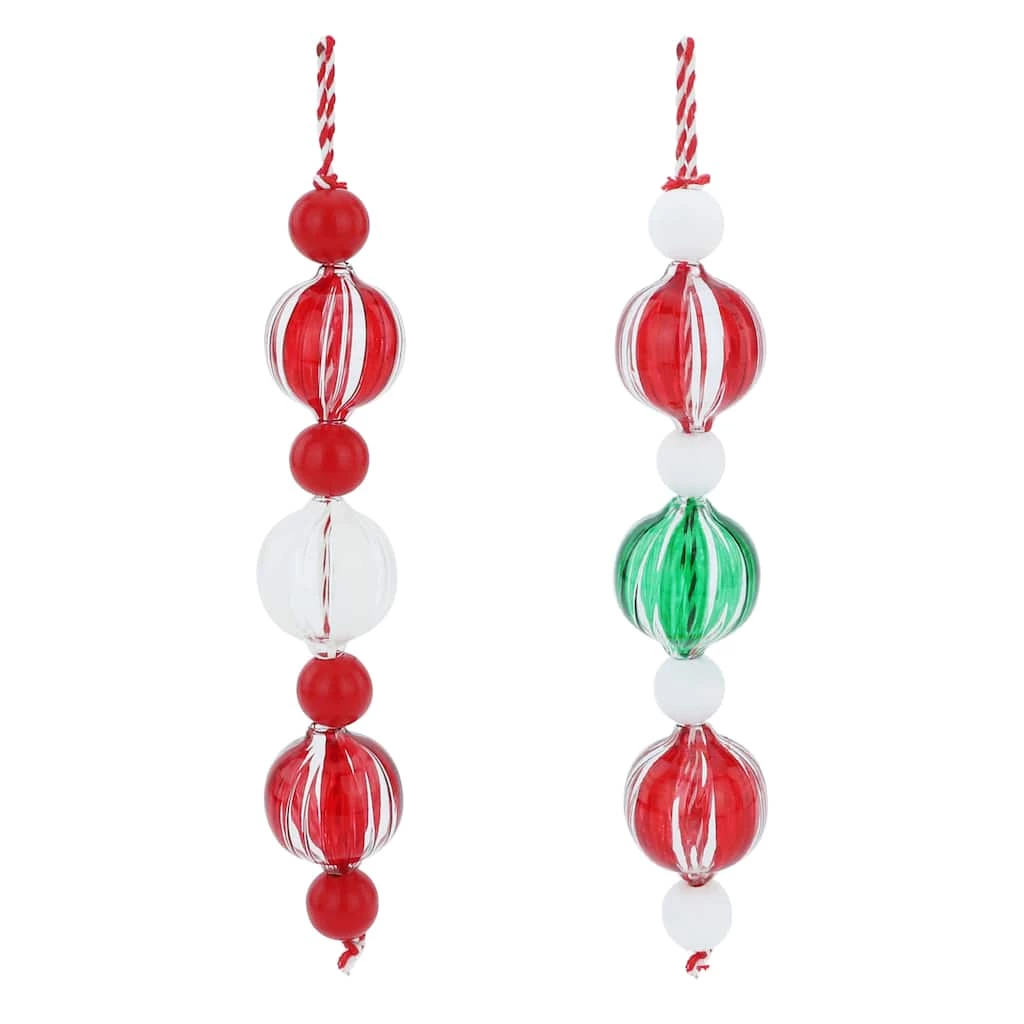 Promo ✔️ Assorted Glass & Wood Peppermint Bubble Ornament by Ashland® 🎁 Christmas ❤️ 3 Promo ✔️ Assorted Glass & Wood Peppermint Bubble Ornament by Ashland® 🎁 Christmas ❤️