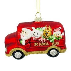 Flash Sale 🔥 Santa School Bus Glass Ornament by Ashland® 🔔 -Ashland Sales 10698788 2