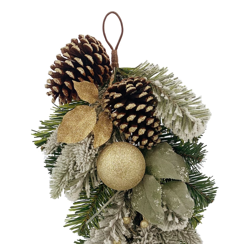 Flash Sale 💯 24" Pine & Gold Ornament Teardrop Swag by Ashland® 😍 4 Flash Sale 💯 24" Pine & Gold Ornament Teardrop Swag by Ashland® 😍 - Image 2