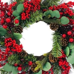 Deals 🛒 24" Eucalyptus, Berry & Pinecone Wreath by Ashland® 😉 -Ashland Sales 10698897 2