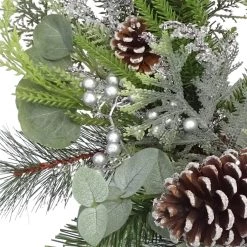 Outlet ⭐ 22" Icy Mixed Pine & Silver Berry Half Wreath by Ashland® 🧨 -Ashland Sales 10698929 2