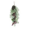Wholesale 🔥 24" Flocked Leaf Pinecone & Berry Teardrop by Ashland® 👍 -Ashland Sales 10698933 1