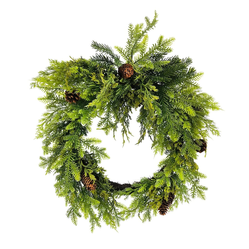 Cheapest 🎁 24" Cedar & Pinecone Wreath by Ashland® 🎁 3 Cheapest 🎁 24" Cedar & Pinecone Wreath by Ashland® 🎁