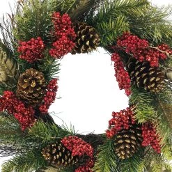 New ⌛ 24" Pine, Magnolia Leaf & Pinecone Wreath by Ashland® 🎁 -Ashland Sales 10698938 2