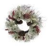 Cheap ✔️ 24" Glittery Flocked Green & Red Berry & Leaf Wreath by Ashland® ❤️ -Ashland Sales 10698940 1