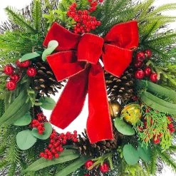 Promo 💯 24'' Berry Pine Bell Wreath Wall Décor by Ashland® ⭐ -Ashland Sales 10698972 2
