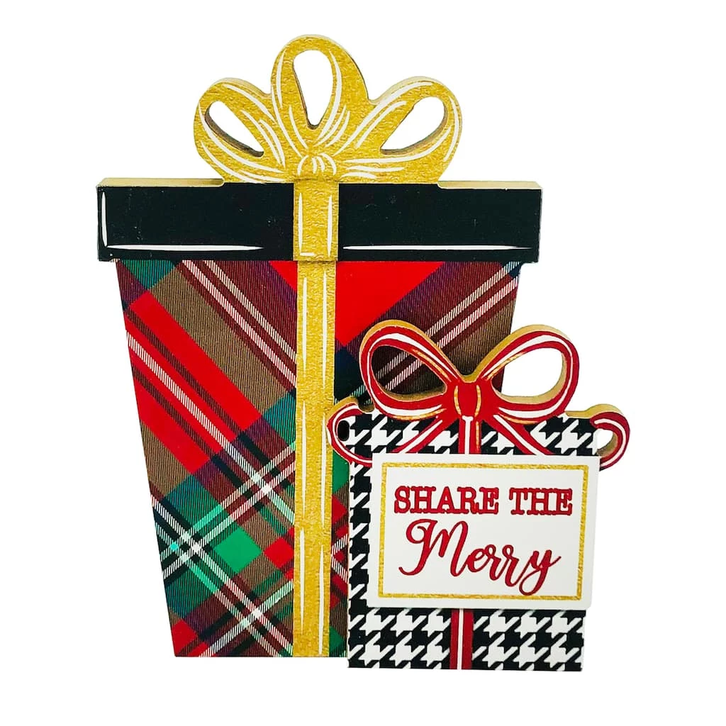 Deals 🔔 8'' Merry Gift Box Shaped Tabletop Décor by Ashland® 🔔 3 Deals 🔔 8'' Merry Gift Box Shaped Tabletop Décor by Ashland® 🔔