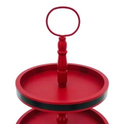 Budget 💯 14'' Red 2-Tier Tray Tabletop Décor by Ashland® 👏 -Ashland Sales 10698995 3