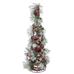 Promo 😉 16" Frosted Pine Leaf & Berry Tabletop Tree by Ashland® 🧨