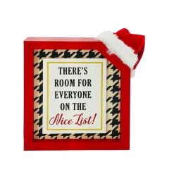 Coupon ⭐ Assorted 6.6'' Block Sign with Santa Hat Tabletop Décor by Ashland® ❤️ -Ashland Sales 10699031 2