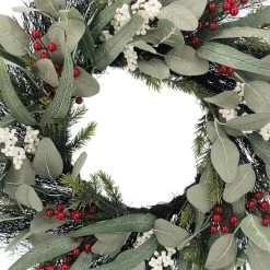 Cheap 😉 24" Eucalyptus & Berries Wreath by Ashland® 🔥 -Ashland Sales 10699046 2