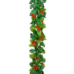 Outlet 👍 6ft. Red Glitter Holly Berry Chain Garland by Ashland® 😀 -Ashland Sales 10699061 2
