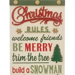 Buy 💯 Christmas Rules Wall Sign by Ashland® 😍 -Ashland Sales 10699227 2
