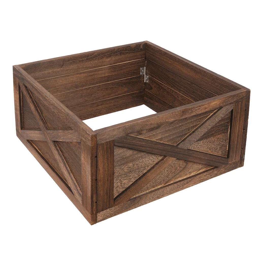 Deals 😉 21" Dark Wood Box Tree Collar by Ashland® ❤️ 4 Deals 😉 21" Dark Wood Box Tree Collar by Ashland® ❤️ - Image 2