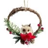 Best Sale ⭐ 4.3'' Mini Owl with Pine, Pinecone, Red Berry and Holly Leaves ❄ Christmas Ornament by Ashland® 🔥 -Ashland Sales 10699373 1