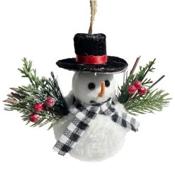 Best Sale 🎁 4.3'' Snowman with Black Hat 🔔 Christmas Ornament by Ashland® 🎉