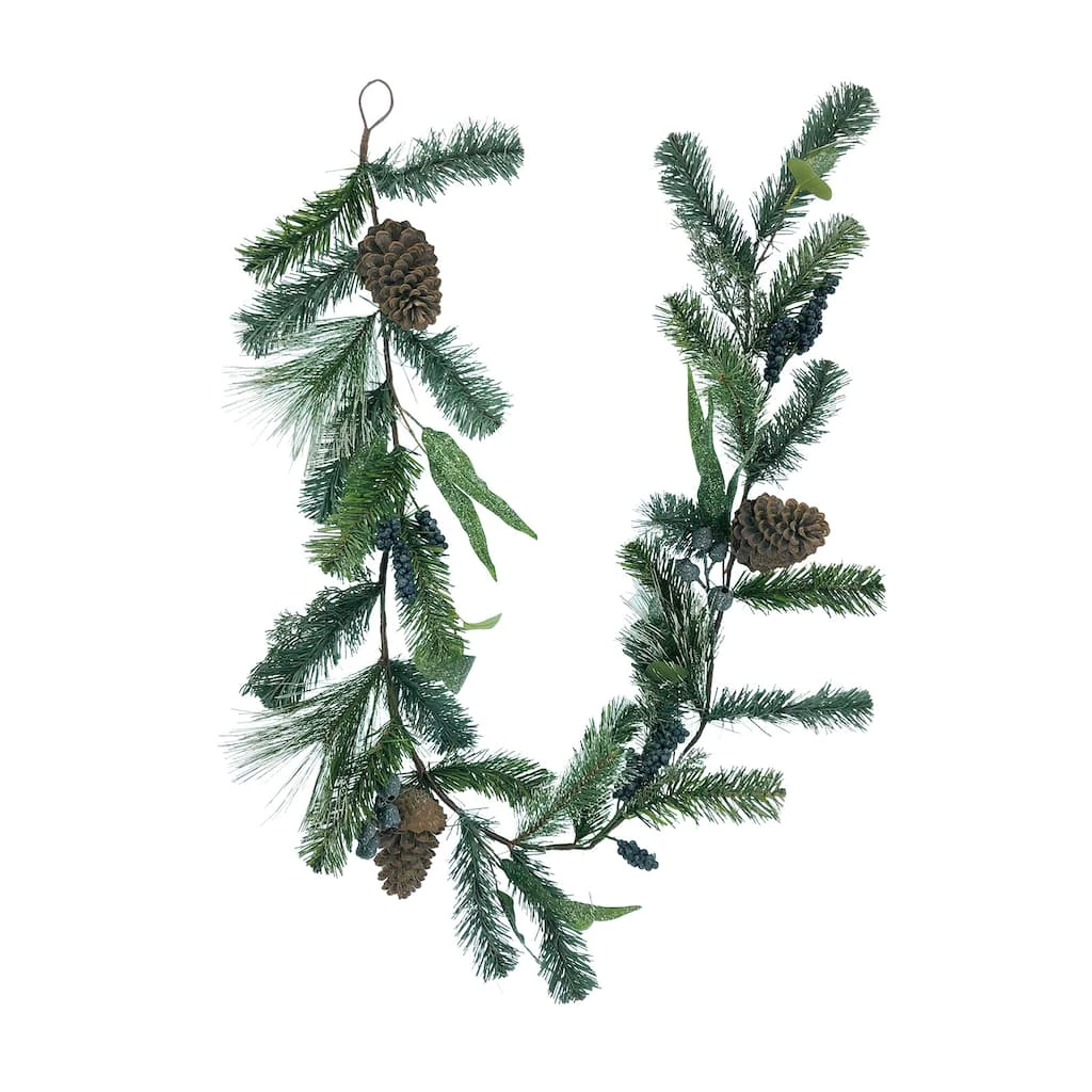 Promo 👍 6ft. Snow Pine with Blueberries Garland by Ashland® ⭐ 4 Promo 👍 6ft. Snow Pine with Blueberries Garland by Ashland® ⭐ - Image 2