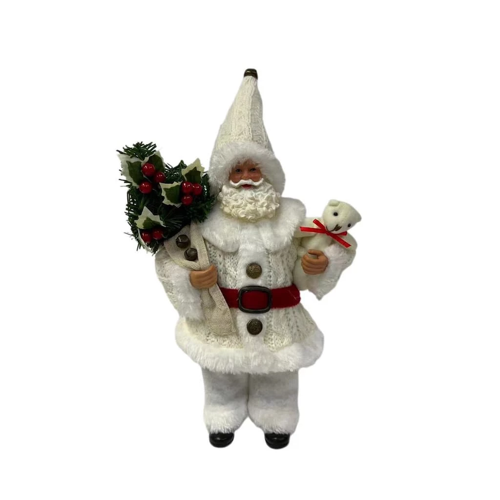 Discount ✨ 10.5" Traditional Santa with Bear Figure by Ashland® 🌟 3 Discount ✨ 10.5" Traditional Santa with Bear Figure by Ashland® 🌟