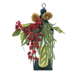 Outlet 🔔 17" Berry & Pinecone Tabletop Lantern by Ashland® 👍