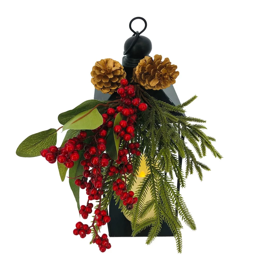 Outlet 🔔 17" Berry & Pinecone Tabletop Lantern by Ashland® 👍 4 Outlet 🔔 17" Berry & Pinecone Tabletop Lantern by Ashland® 👍 - Image 2