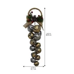 Cheap 😉 14.5" Silver and Gold Bell Bunch Door Hanger by Ashland® ⭐ -Ashland Sales 10699742 3