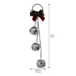 Deals 😀 24" Shiny Silver 3 Bell Door Hanger by Ashland® 😀 -Ashland Sales 10699746 3